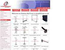 Tablet Screenshot of clothesrails.e-shopfittings.co.uk